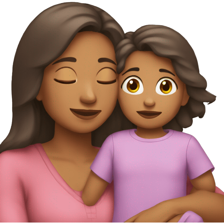 abrazo mama hija emoji