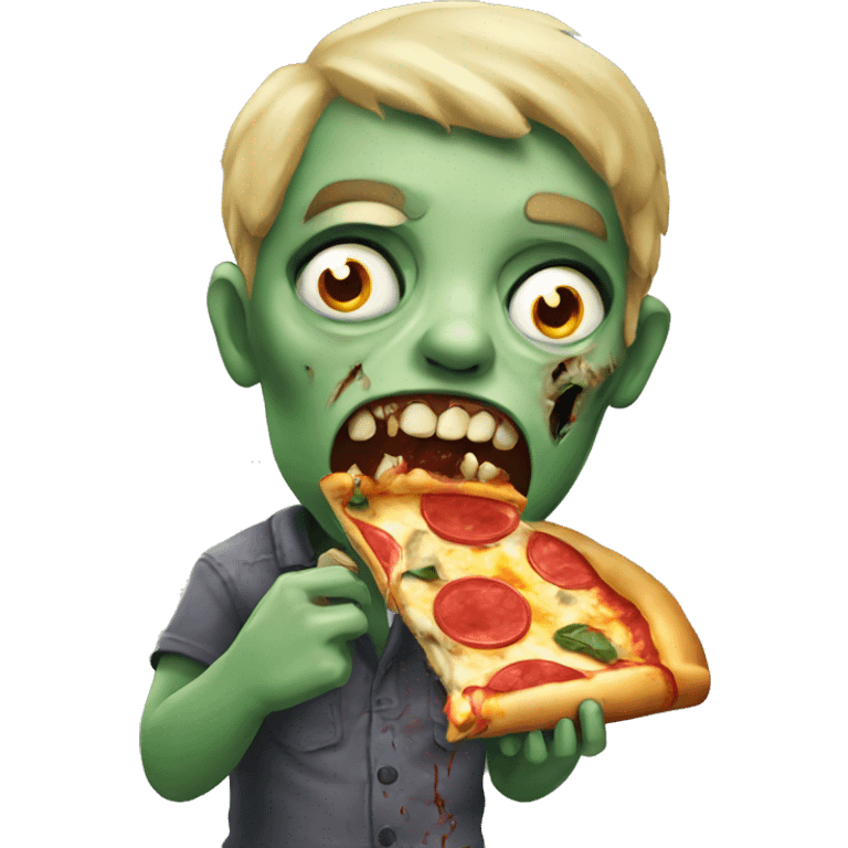 zombie eating pizza emoji