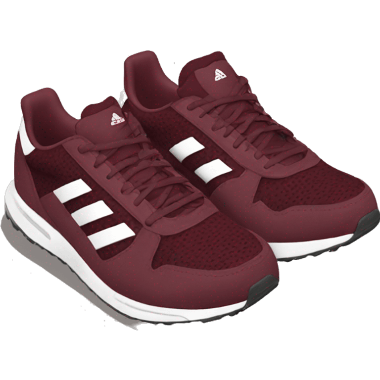 adidas burgundy running shoes emoji