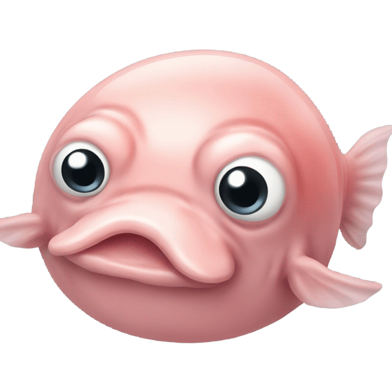 Realistic cute blobfish emoji