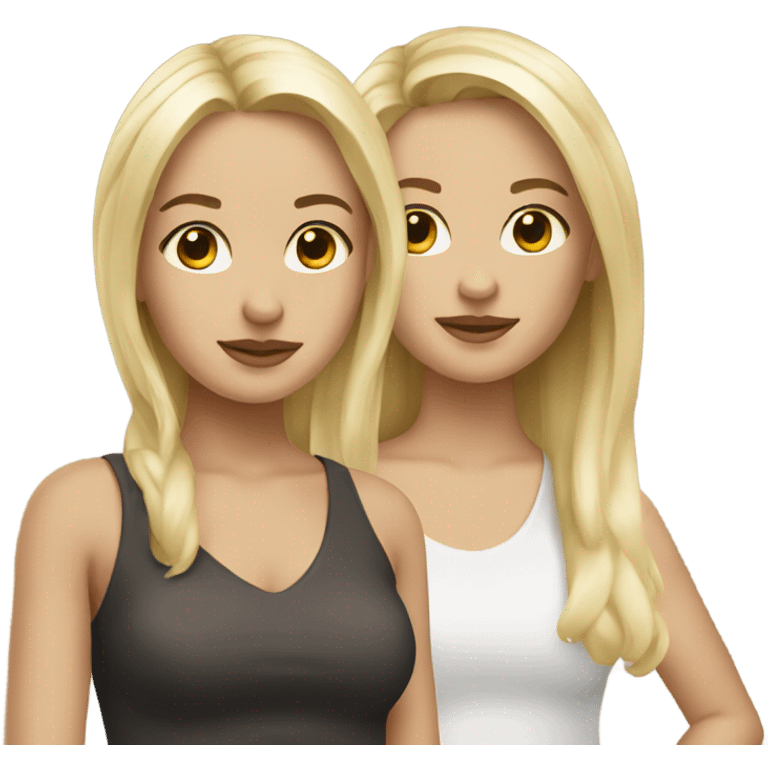 Blonde and brunette duo emoji