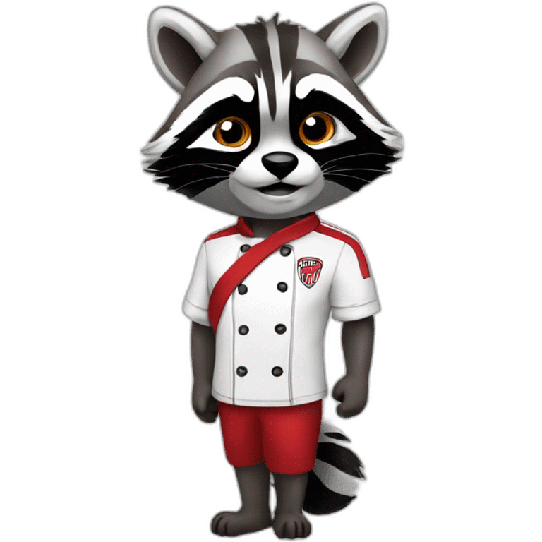 racoon cheff with River Plate T-shirt emoji