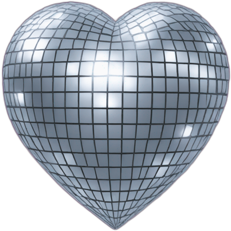 Discoball heart emoji