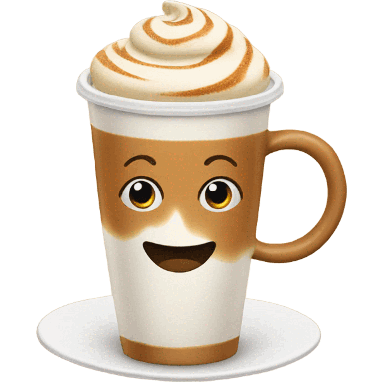 A caramel latte  emoji