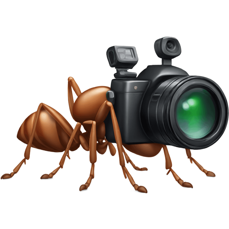 Ant with a camera emoji