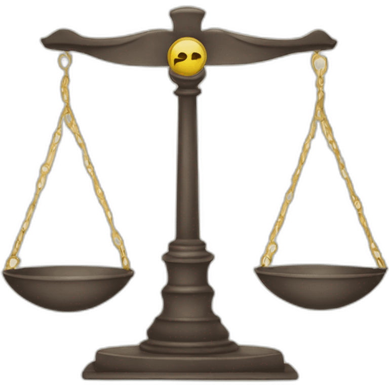 Justice scale with location pin emoji