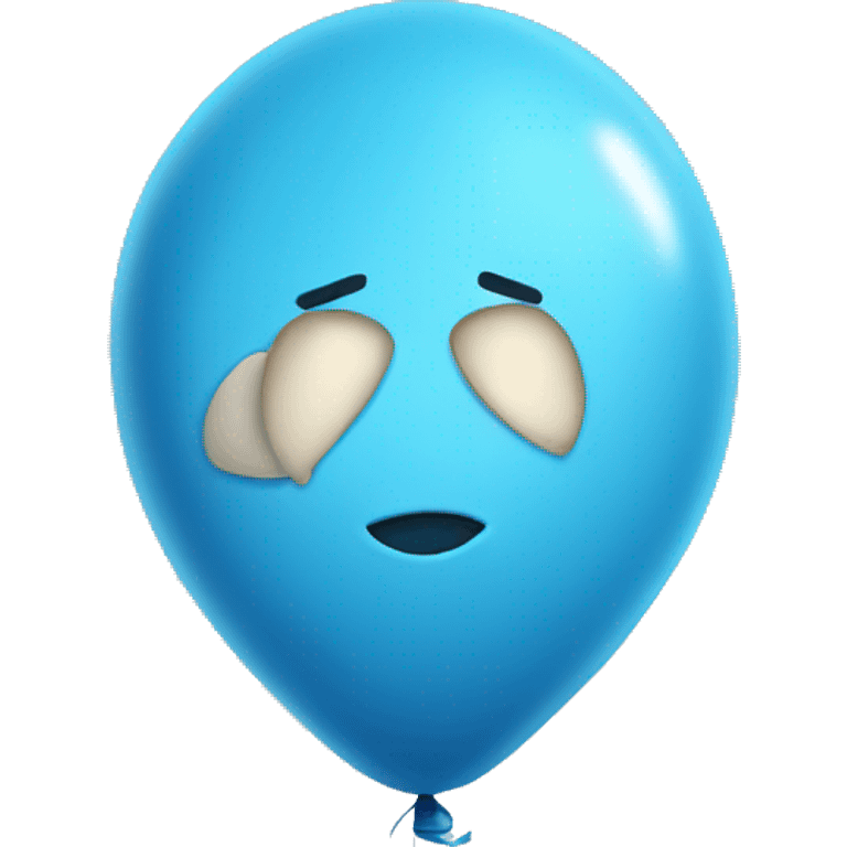 Blue cute balloon emoji