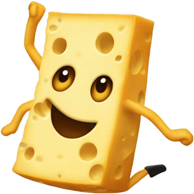 Dancing cheese emoji