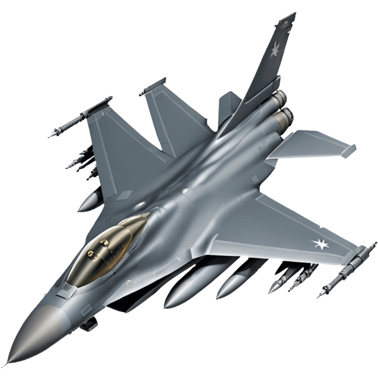 F-16 Fighting Falcon - General Dynamics (Stealth grey) emoji