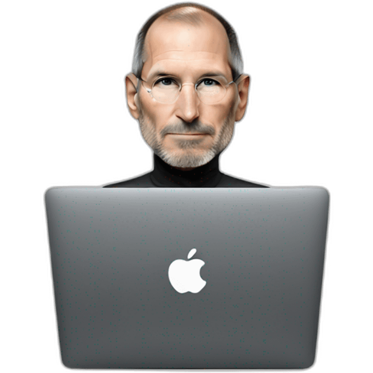 steve jobs using macbook emoji