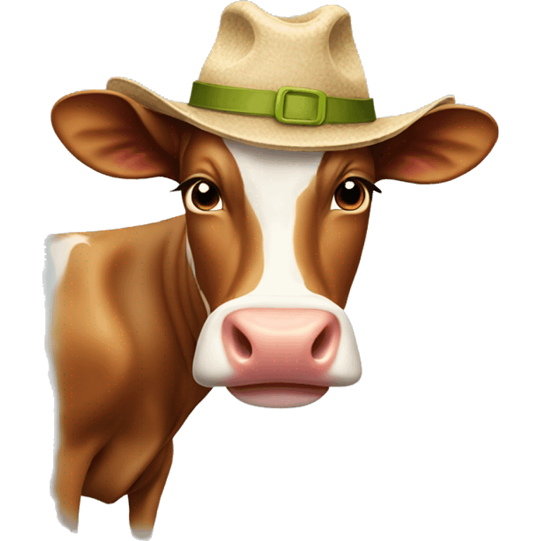 cows with hat emoji