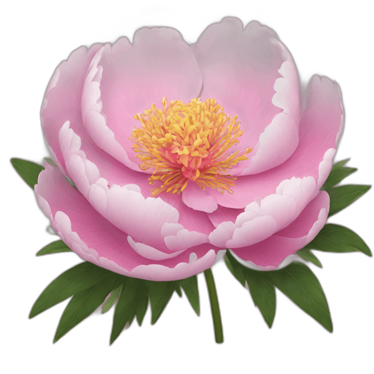 Peony blooming emoji