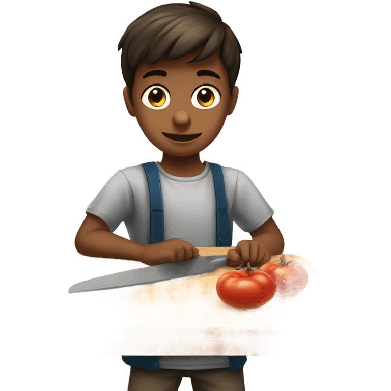 boy with cutting board  emoji