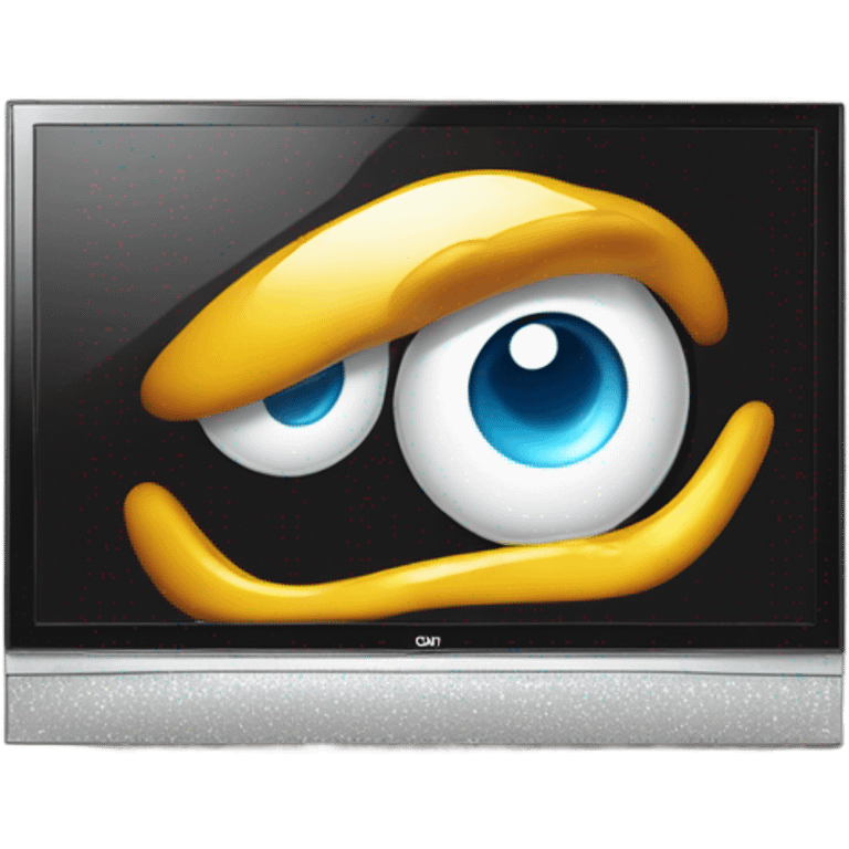 Modern TV with sparkle emoji emoji