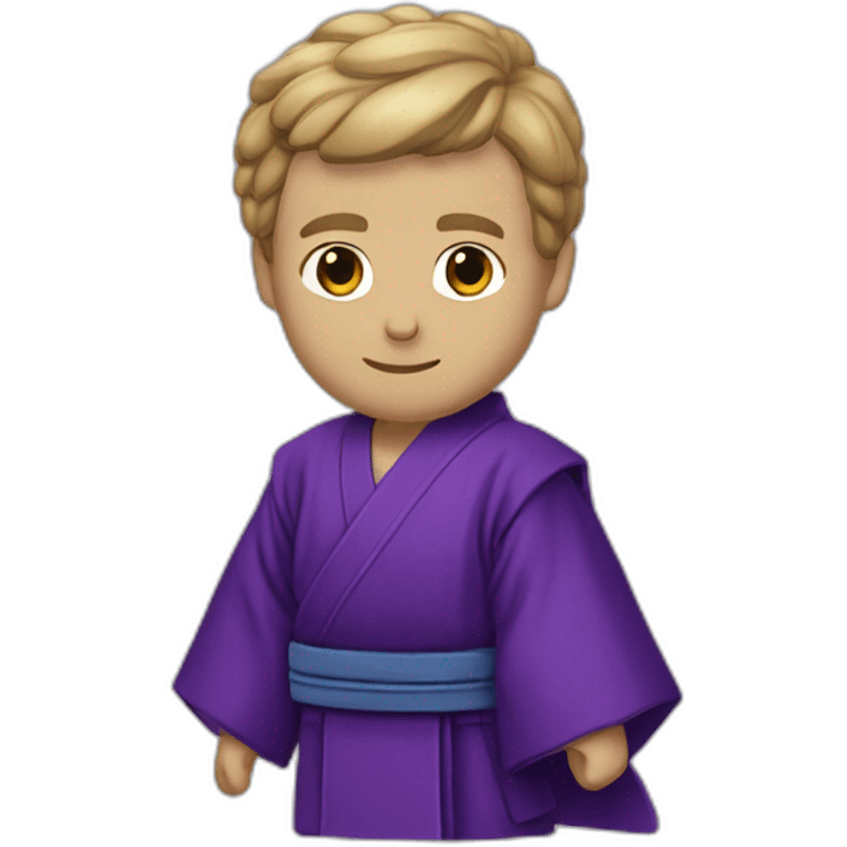 Macron avec kimono de jbb et ceinture violette emoji