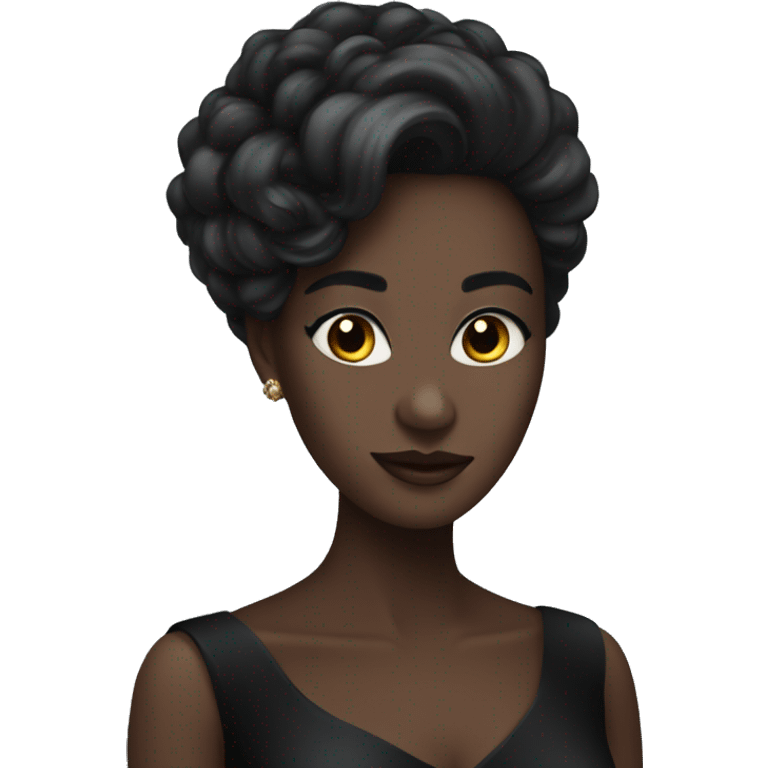 dark beauty in elegant dress emoji