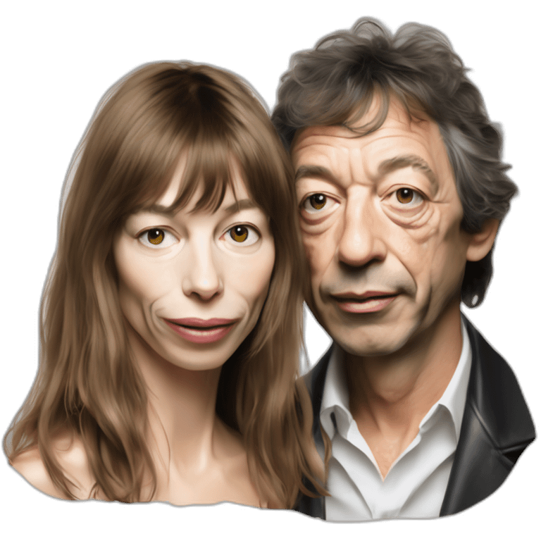 Jane Birkin et Serges Gainsbourg emoji