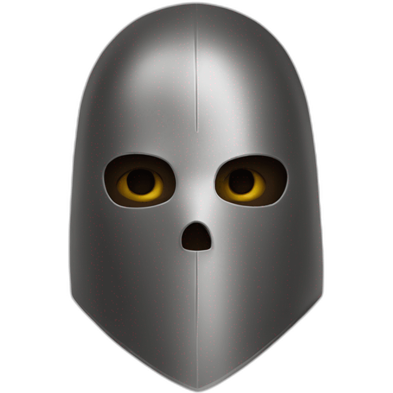 medieval evil saboteur wearing mask, full torso, looking sideways emoji