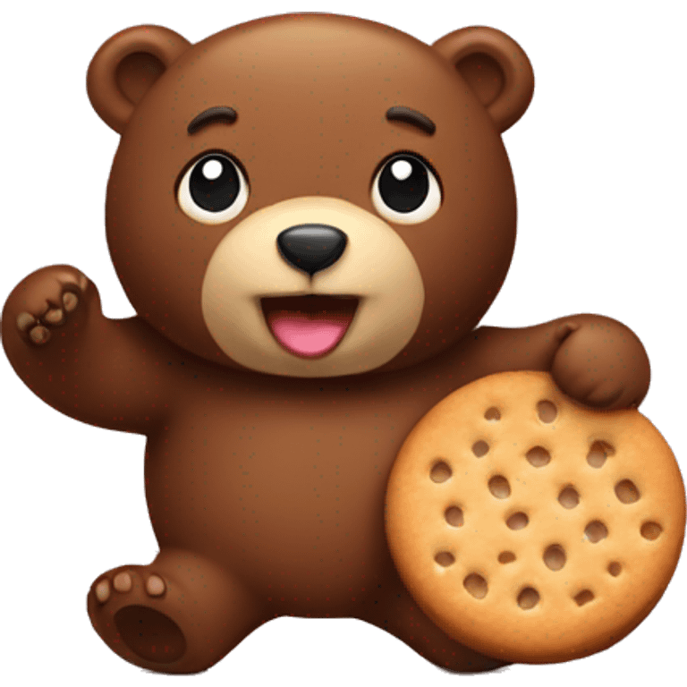 Bear with a biscuit  emoji