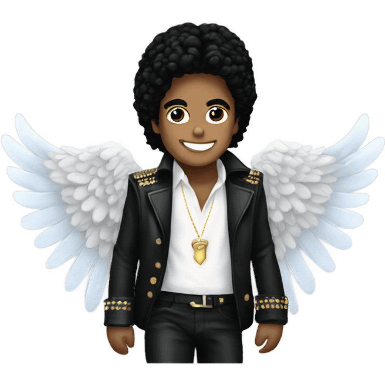 Michael Jackson with angel wings emoji