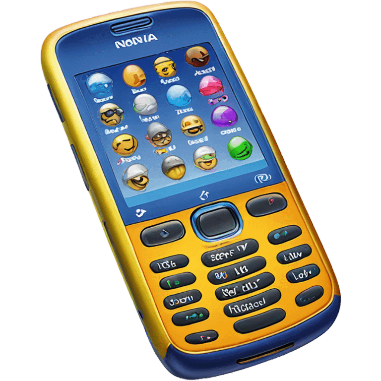 bejeweled nokia cellphone with text messages emoji