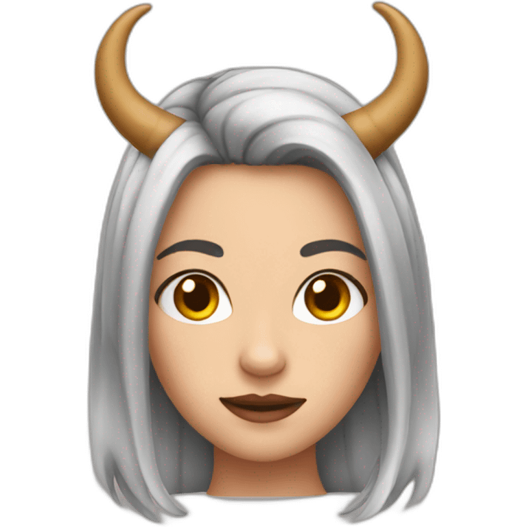 a girl with horns emoji