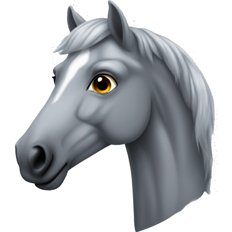 dapple grey horse head  emoji