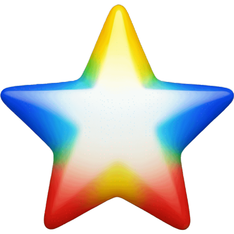 star 5 with color red blue white yellow green emoji