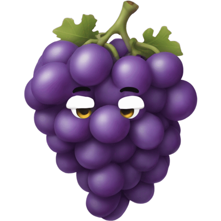 Embarrassed grape  emoji