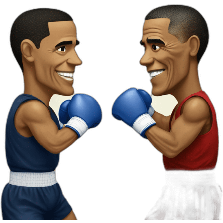 boxing match between Barack Obama and Mitt Romney emoji