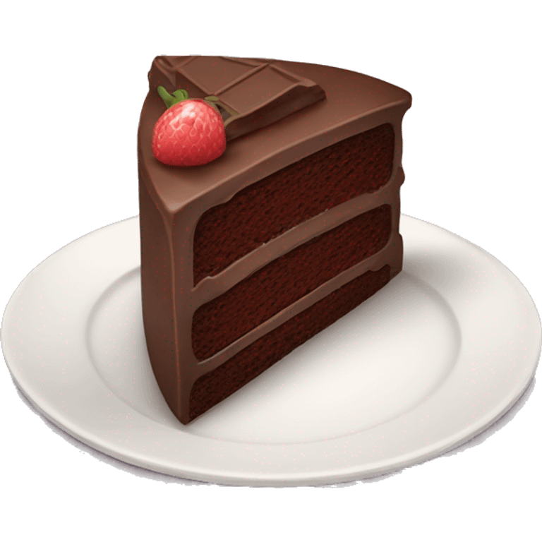 Chocolate cake ( one slice ) emoji