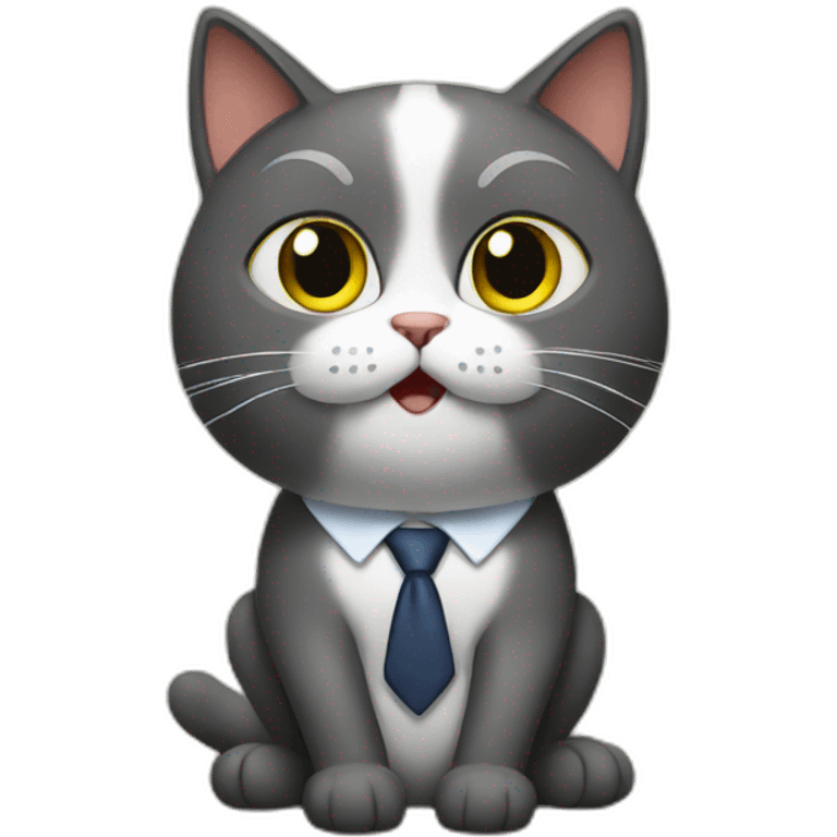 cat in a meeting emoji