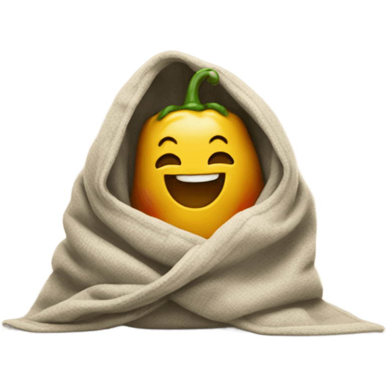 happy pepper in blanket emoji