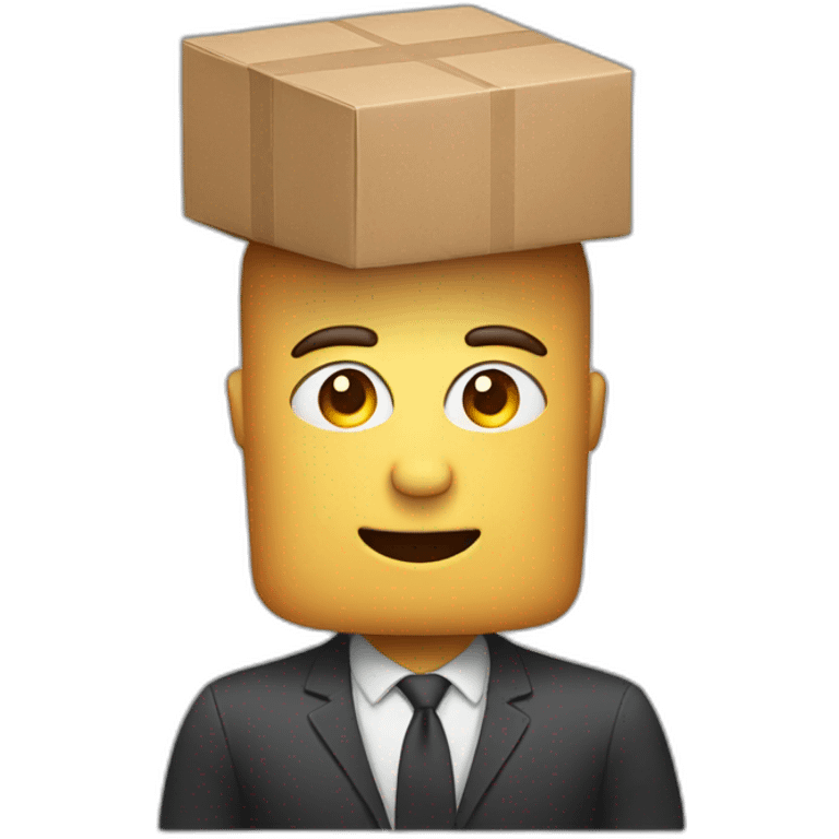 man with box on head emoji