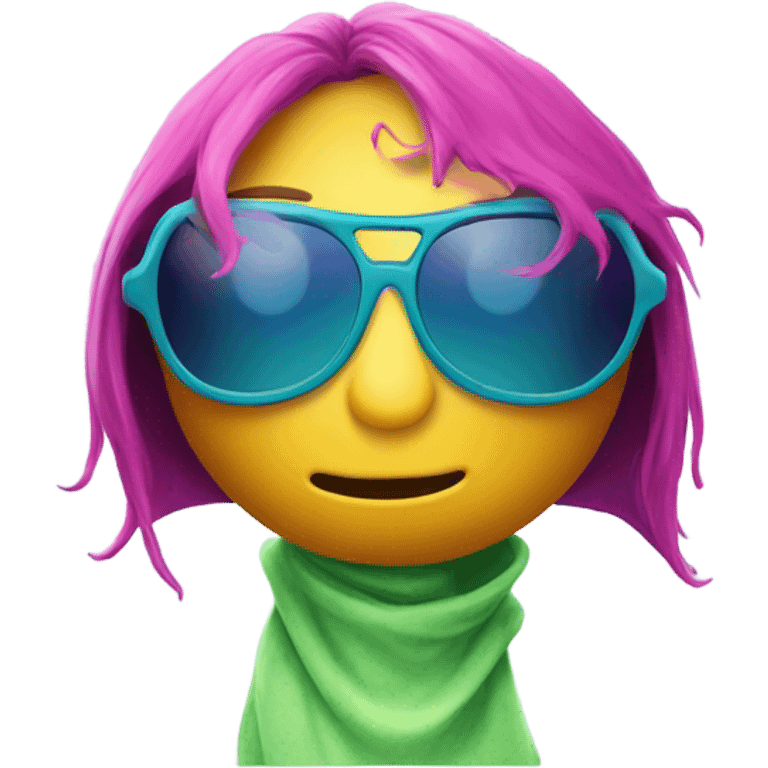 funny alien with sunglasses emoji