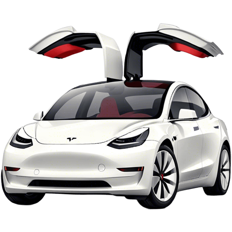 Tesla Model 3 - Tesla (Model Year: 2021) (Iconic colour: White) emoji