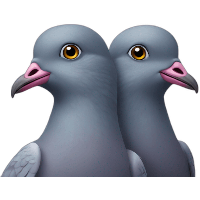 Three-headed pigeon emoji