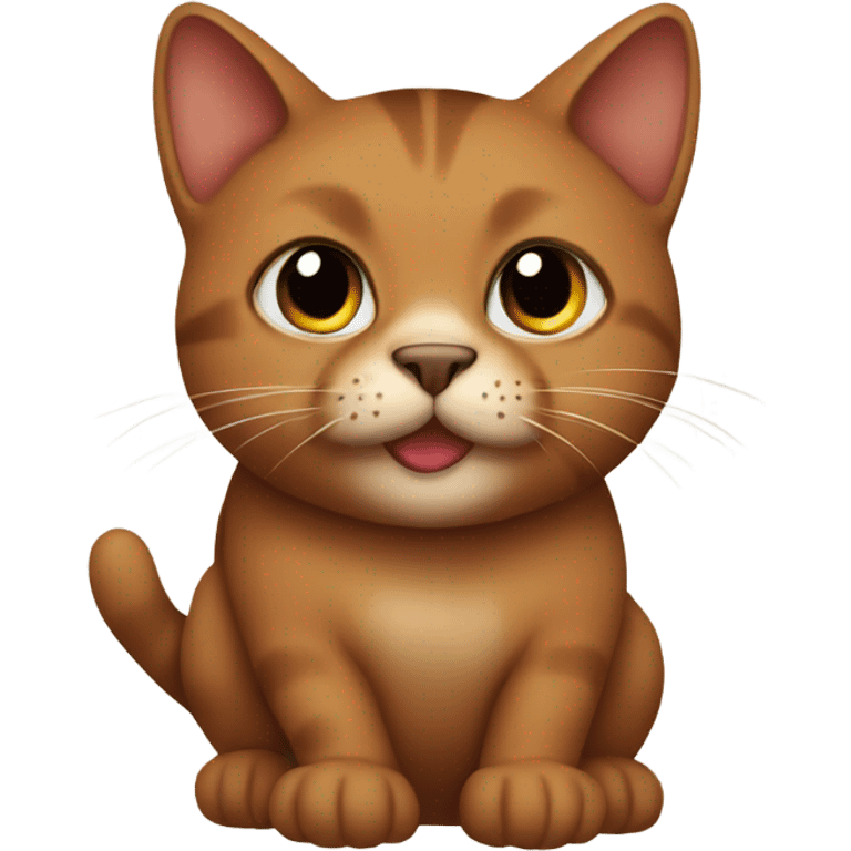 Brown cat on back emoji