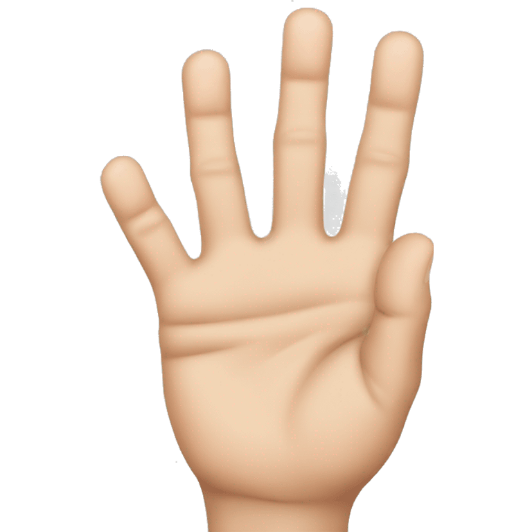 Hand with a curved ring finger and thumb emoji