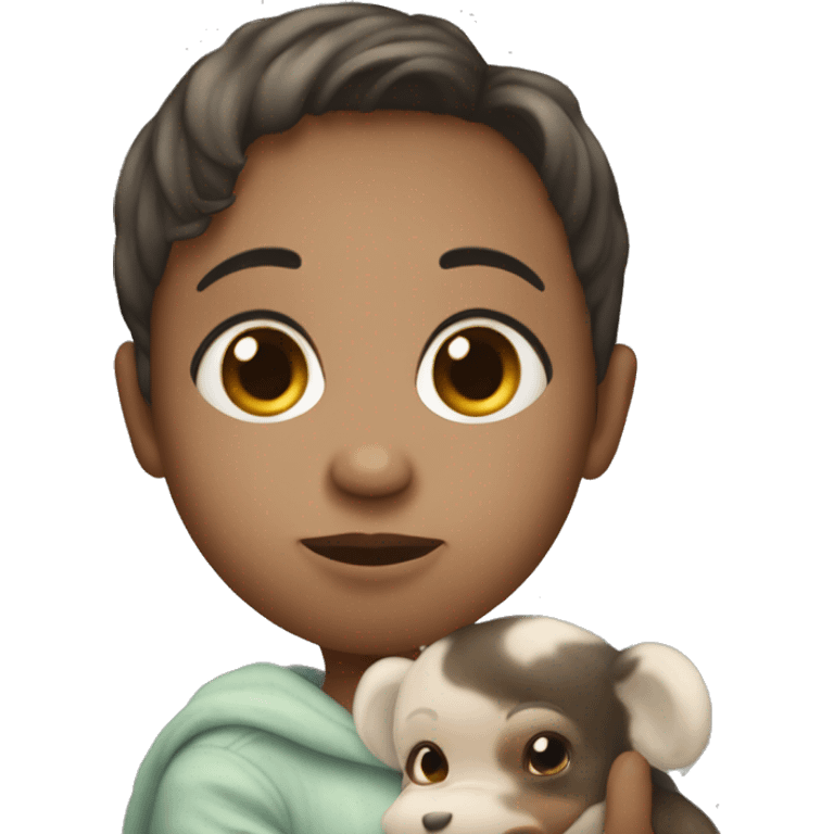 Diddy missing girl with murky hair while holding a baby emoji