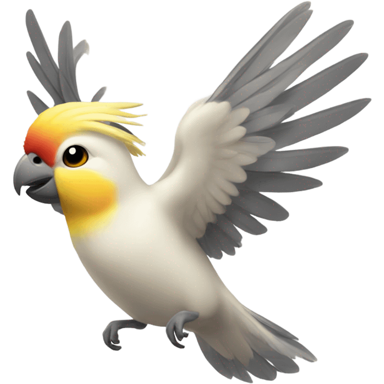 cockatiel flying emoji