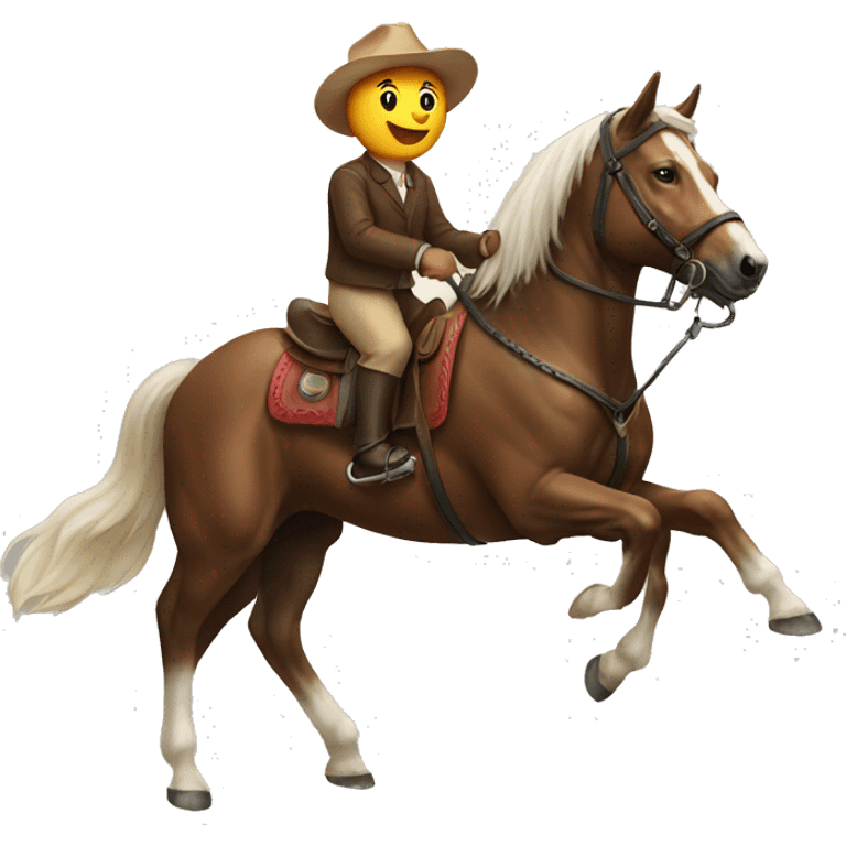 Dog riding a horse  emoji