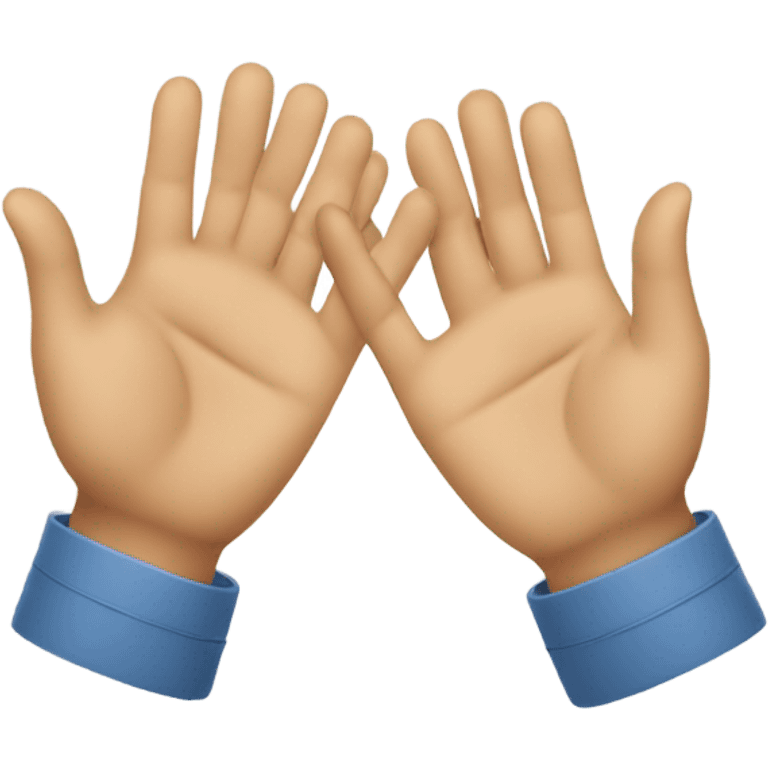 Two people’s hands high five  emoji