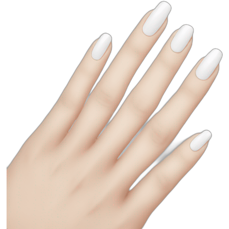 White hands nails emoji