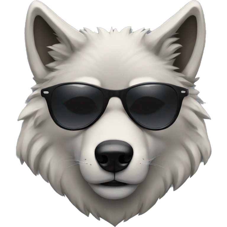 Wolf with sunglasses  emoji