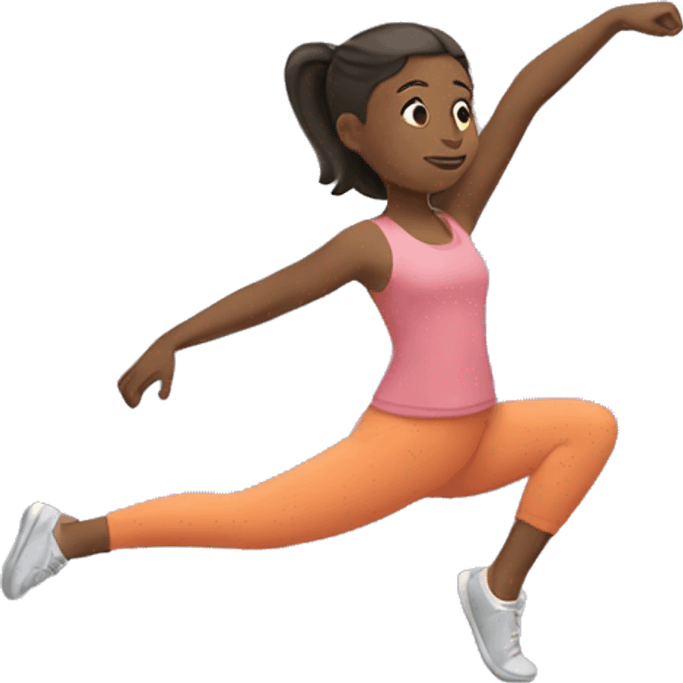 Girl stretching emoji