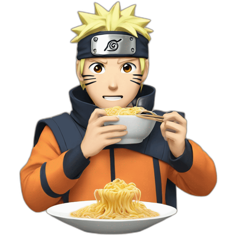 Naruto eating ramen emoji