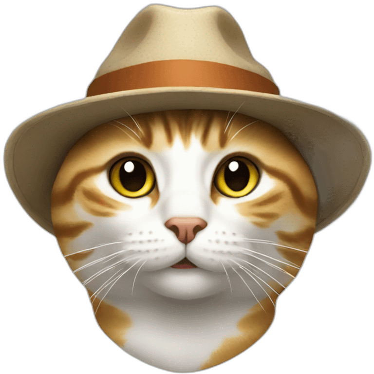 a photo of cat with hat emoji