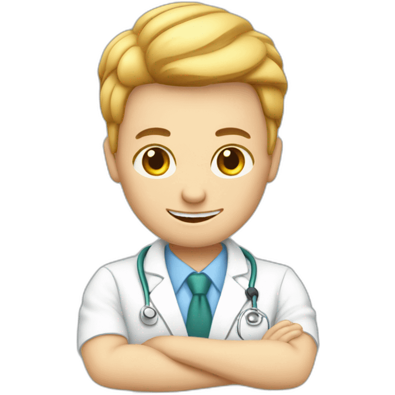 white skin chiropractor being professional compete body emoji