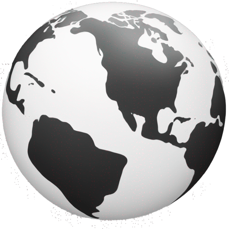 Black and white globe  emoji